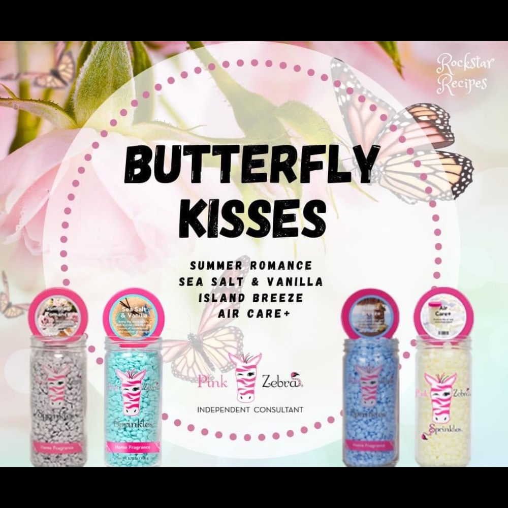 Pink Zebra Sprinkles ‘Butterfly Kisses’ 🦋💋